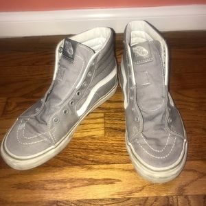 Grey high top vans